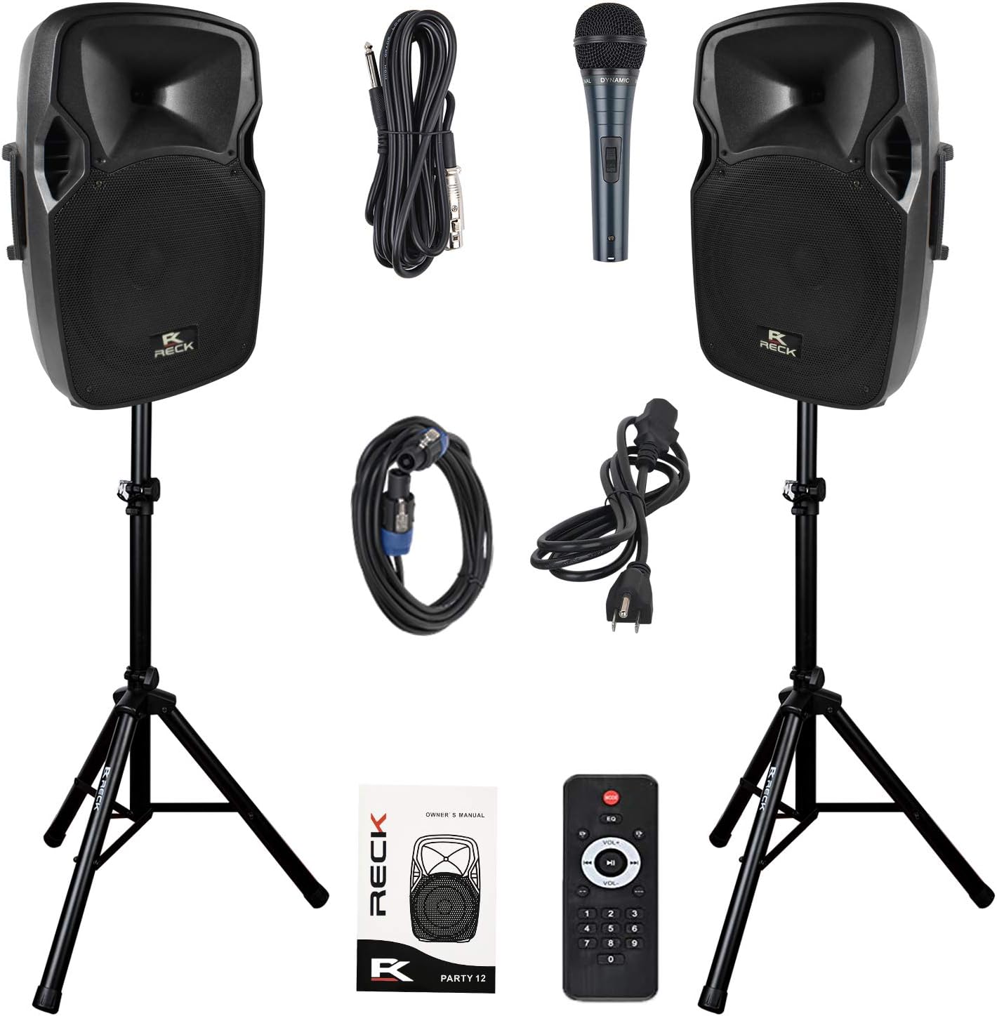 RECK Party 12 12-Inch 1000 Watts Powered PA Speaker System