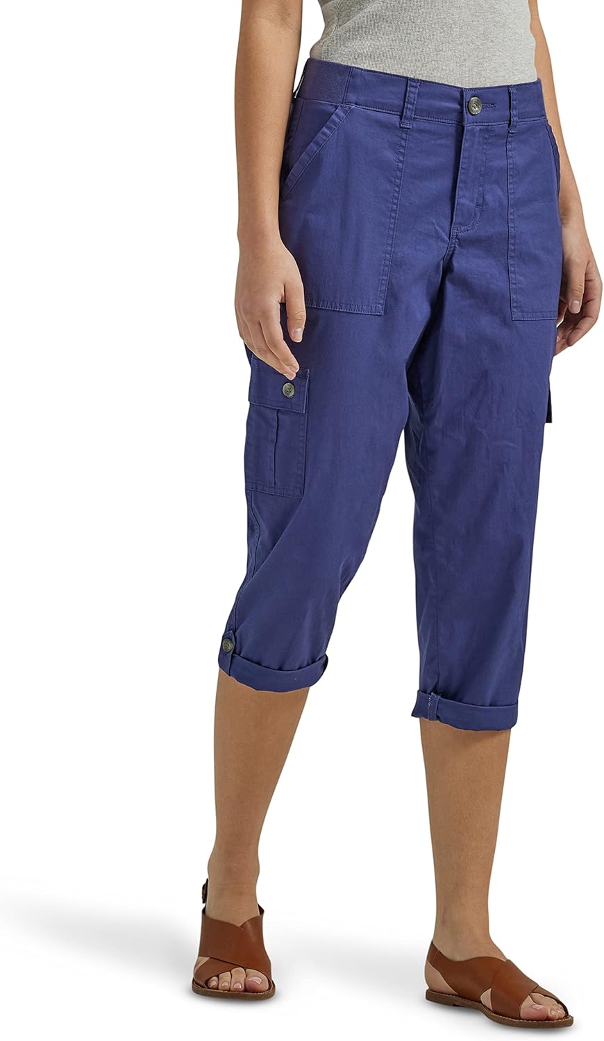 Lee Women's Ultra Lux Comfort Flex-to-Go Cargo Capri Pants