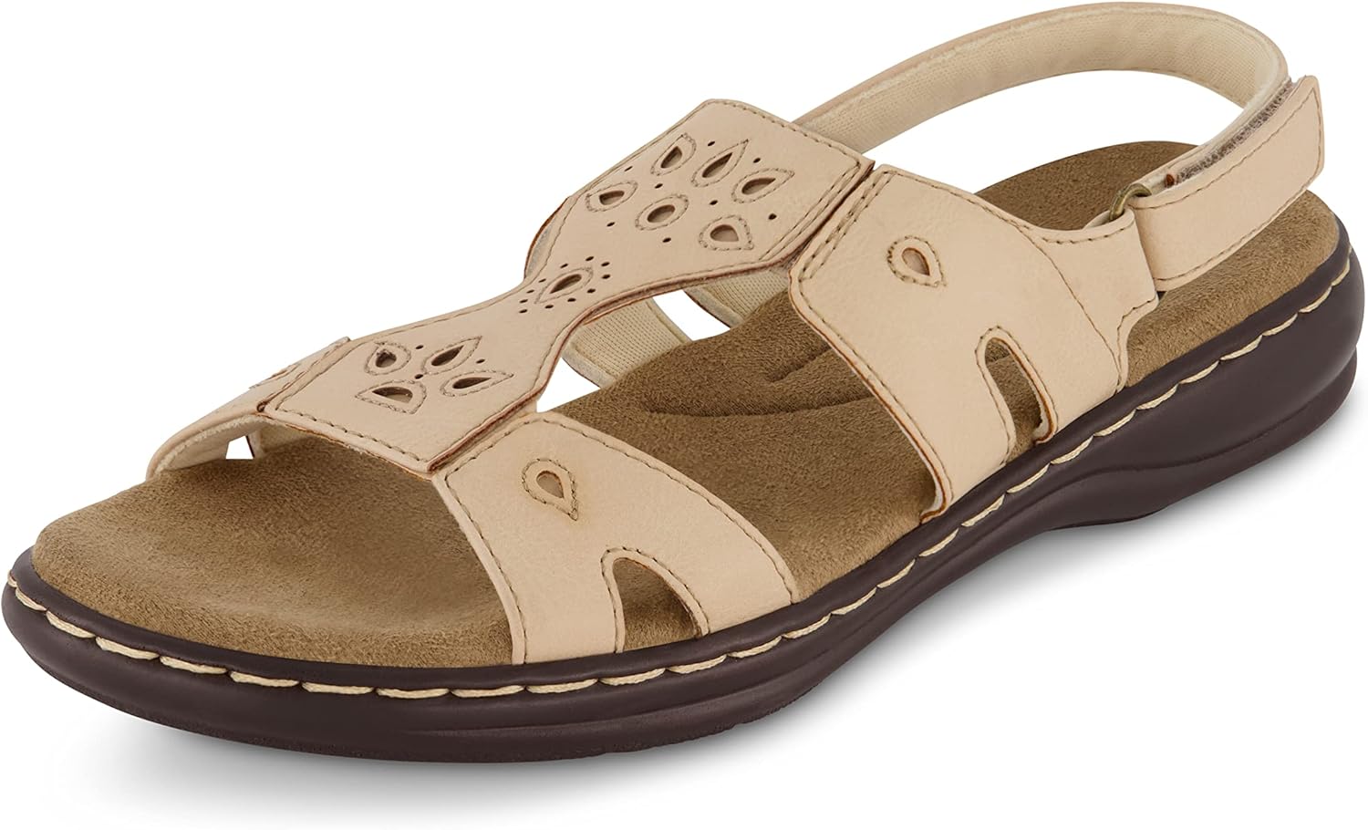 CUSHIONAIRE Women's Briar Comfort Sandal with Comfort Foam