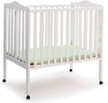 Folding Portable Mini Baby Crib with Mattress - Compact Travel Crib