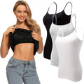 Womens Camisole Tank Top with Built-In Padded Bra - Soft Modal