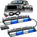 Nilight 32LED Blue White Emergency Dash Strobe Lights - High