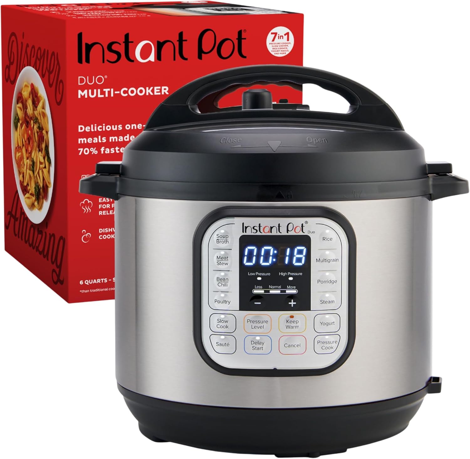 Instant Pot 7-in-1 Multicooker, 800+ Recipes, Stainless Steel