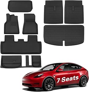 BASENOR 8PCS Floor Mats for Tesla Model Y - Perfect Fit & Style