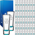 Personalized Teal Bottom Shot Glasses Set of 50 - Custom 2 oz Cordials