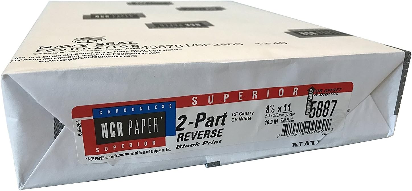 250 Sets of NCR Paper for Digital Use - 2 Part Carbonless Sheets