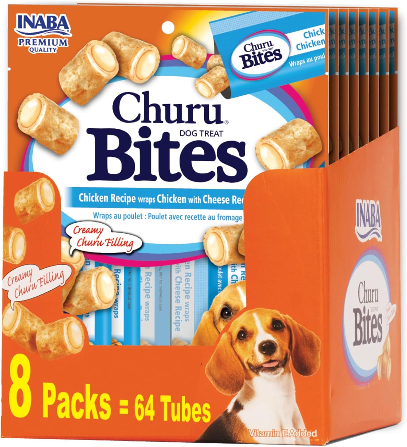 INABA Churu Bites for Dogs - Soft Chewy Treats with Chicken