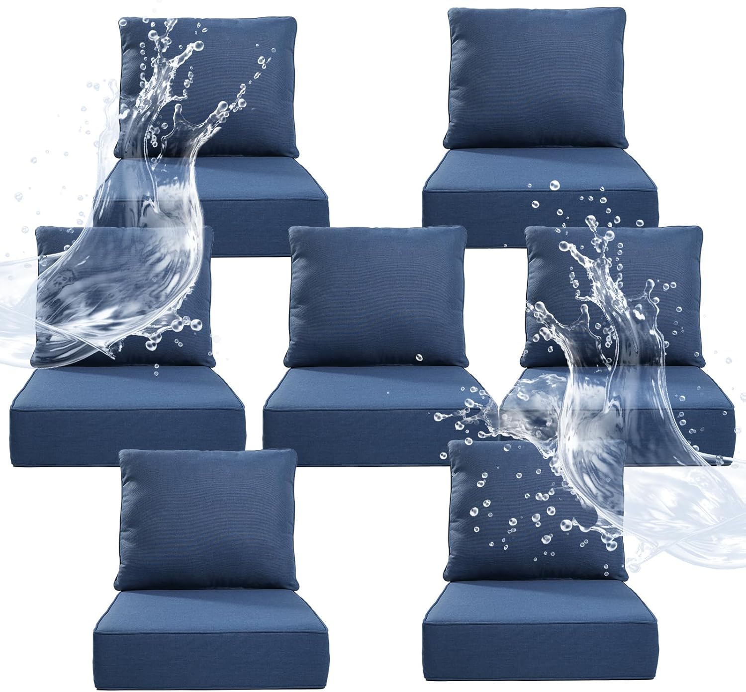 6 Inch Thicker Outdoor Chair Cushion Set for Ultimate Comfort