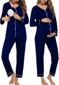 Maternity Pajama Set Button Down Nursing Pajamas - Soft, Adjustable