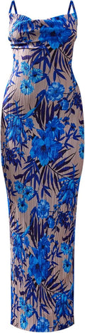 Cowl Neck Dress Sexy Strap Shoulder Pleated Maxi Dress - Flattering Do