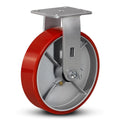 8in x 2in Industrial Casters Heavy Duty Polyurethane Wheels - High
