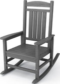 KINGYES Outdoor Rocking Chairs High Back Porch Rocker - Wide Seat
