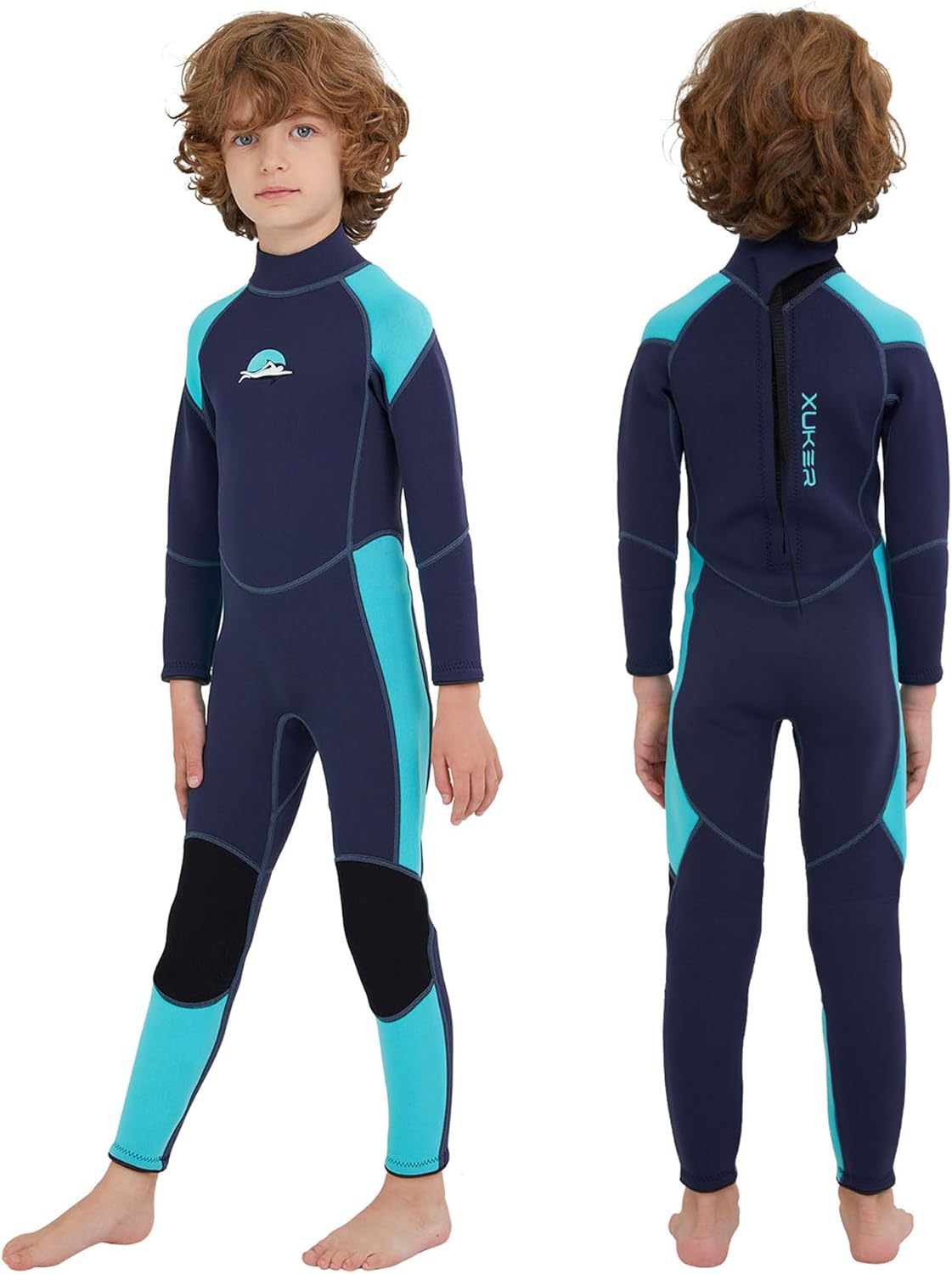 XUKER Kids Wetsuit for Boys Girls Thermal Full Body 3mm