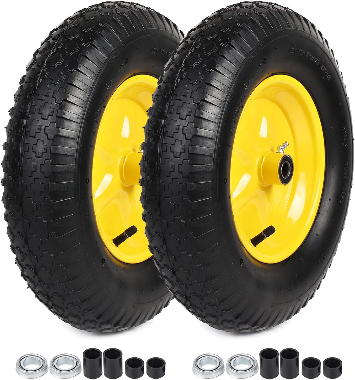4.80/4.00-8 Tire and Wheel Set for Wheelbarrows and Carts
