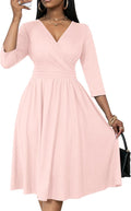 Nmoder Women's Elegant Wrap Dress for Weddings and Cocktail Events