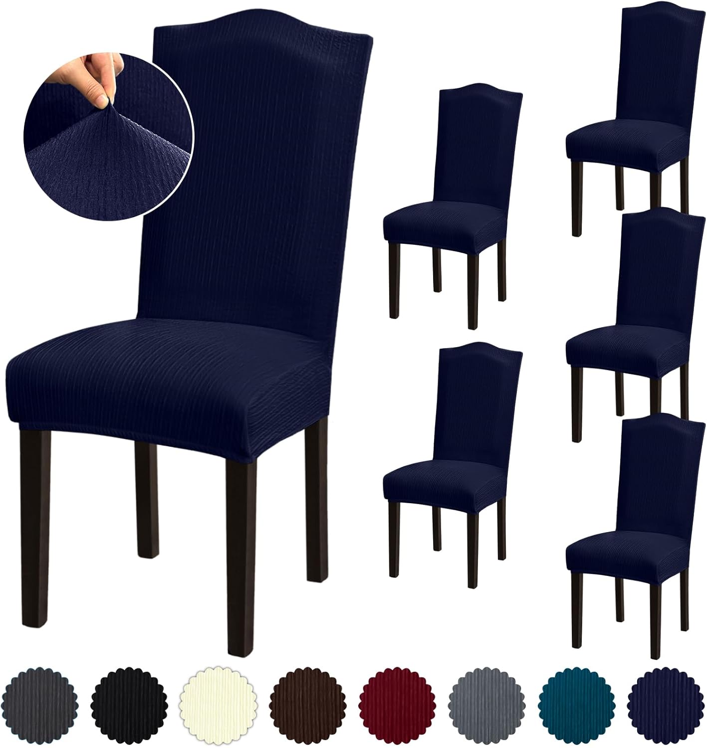 Stretch Dining Room Chair Covers Set of 6 for Various Occasions