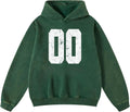 Hoodies for Women Number Print Heavyweight Fleece Hoodie Sweatshirts