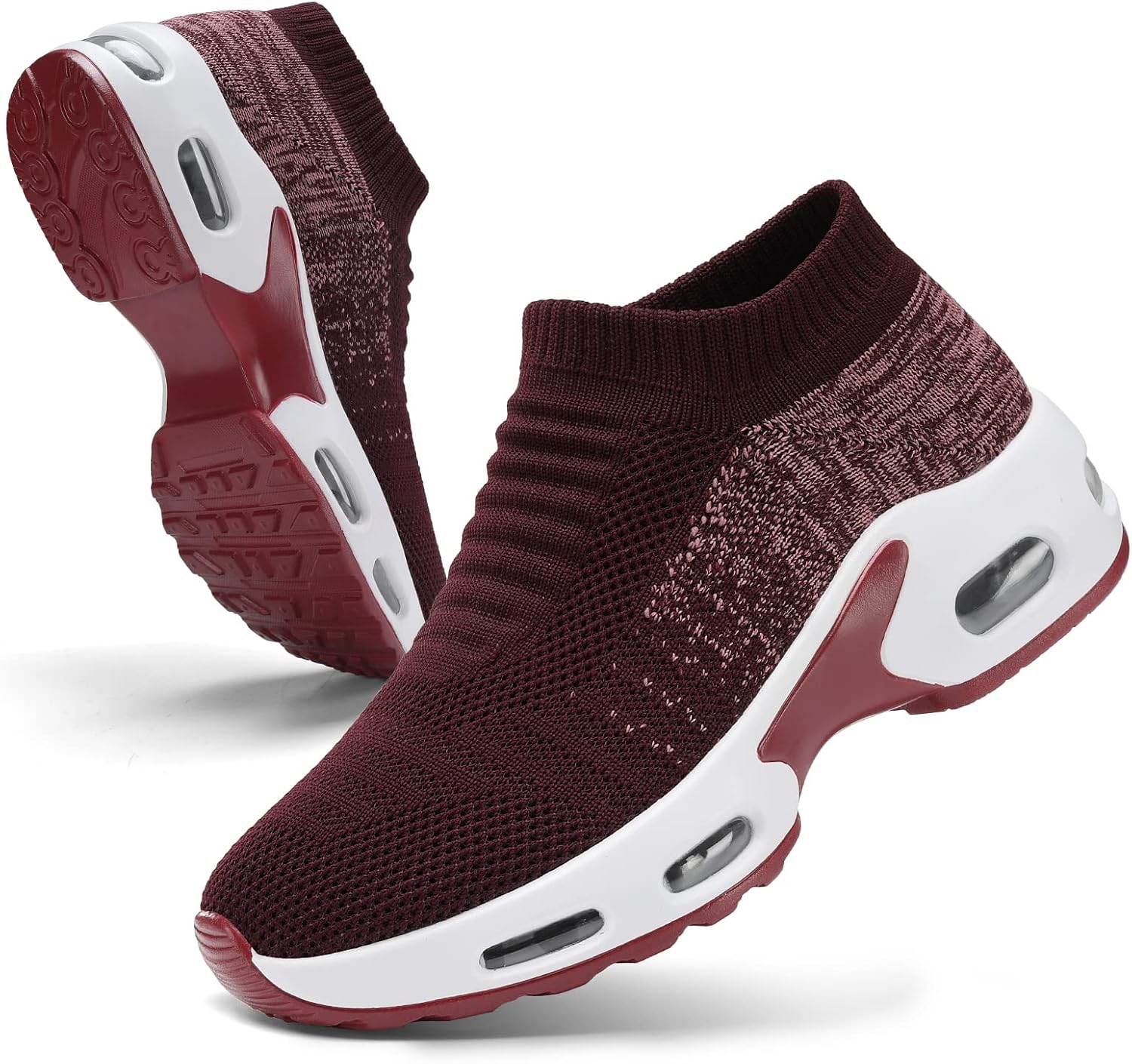 Mesh Sneakers for Women - Lightweight Slip On Air Cushion Shoes