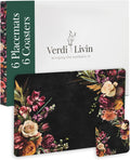 Cork Placemats Set of 6 with Matching Coasters - Heat Resistant