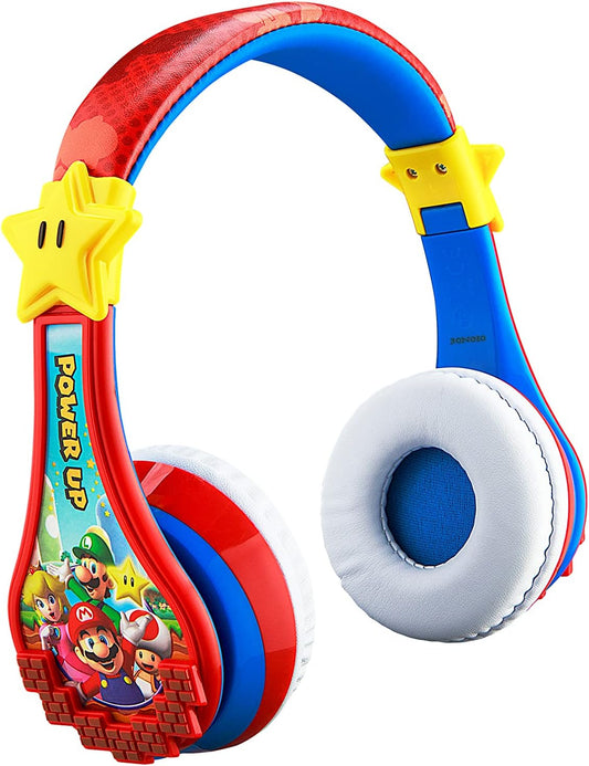 Super Mario Wireless Bluetooth Headphones for Kids with Microphone