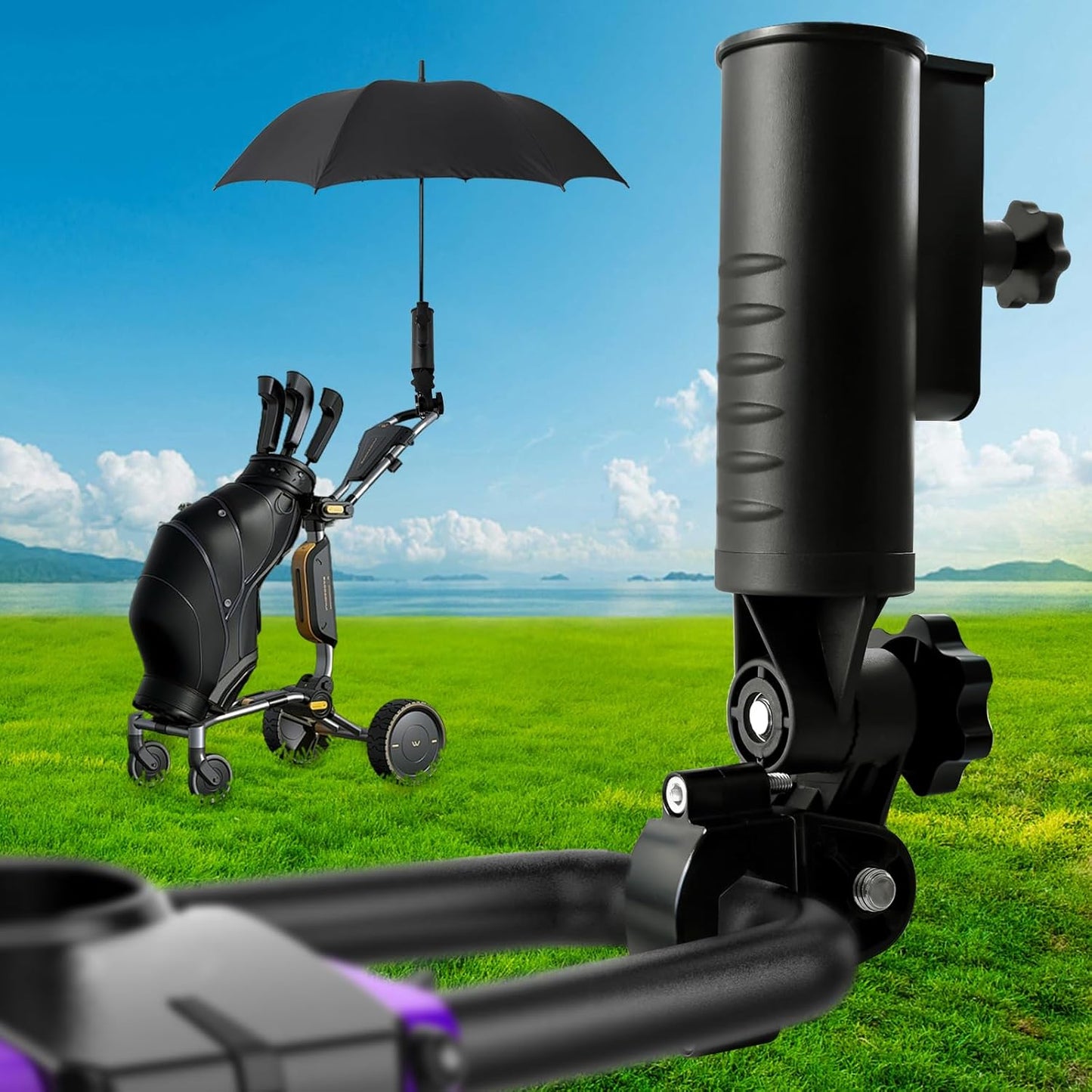 Ultra Windproof Golf Umbrella Holder by Cartalia