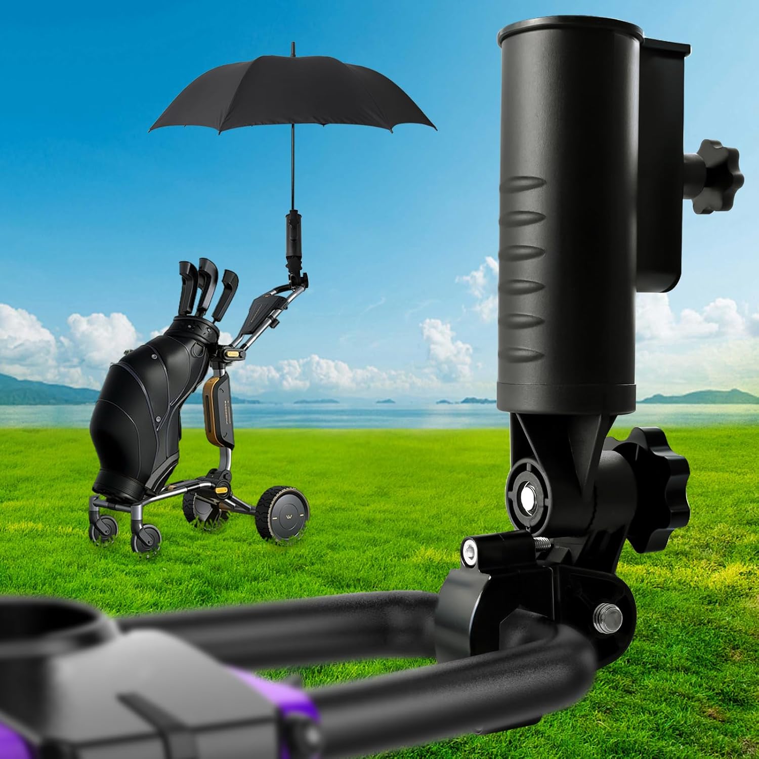 Ultra Windproof Golf Umbrella Holder by Cartalia