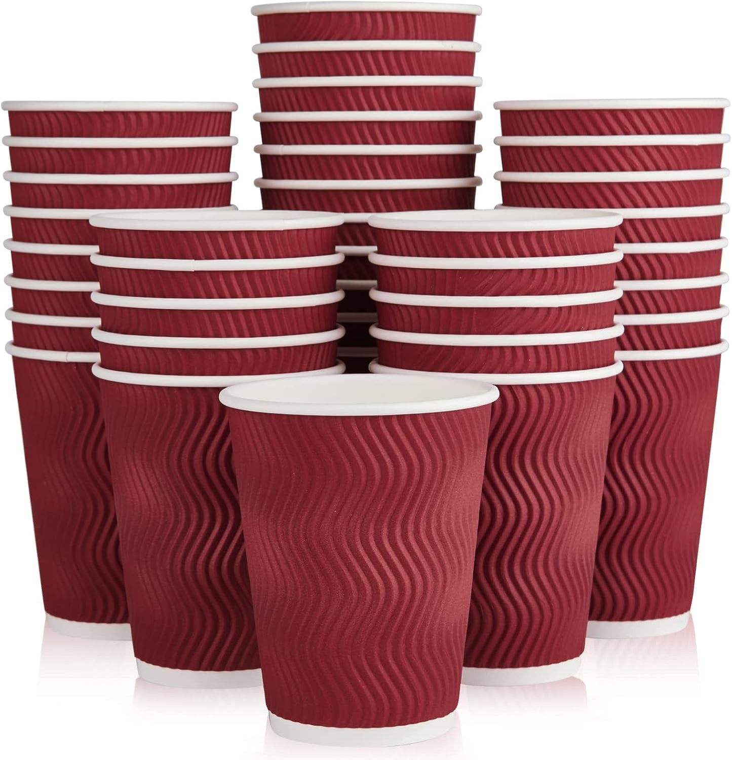 JollyPack 12 oz Ripple Paper Cups for Hot Drinks