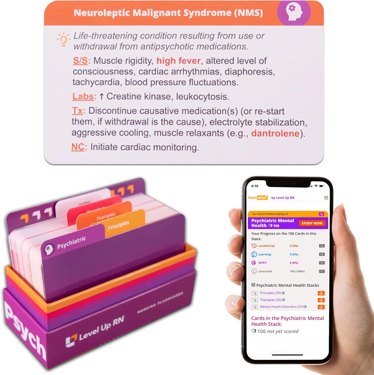 Psychiatric Mental Health Flash Cards for Nursing School Success