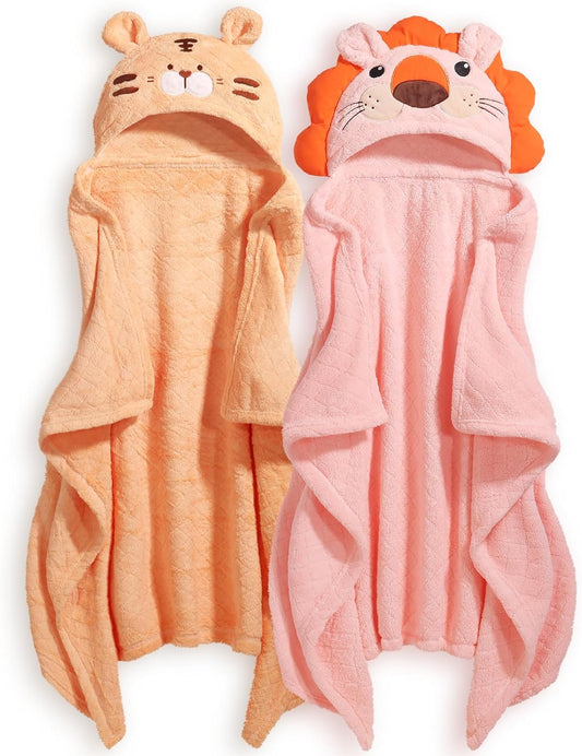 Toddler Bath Towel Hooded Set for Kids - Soft & Absorbent