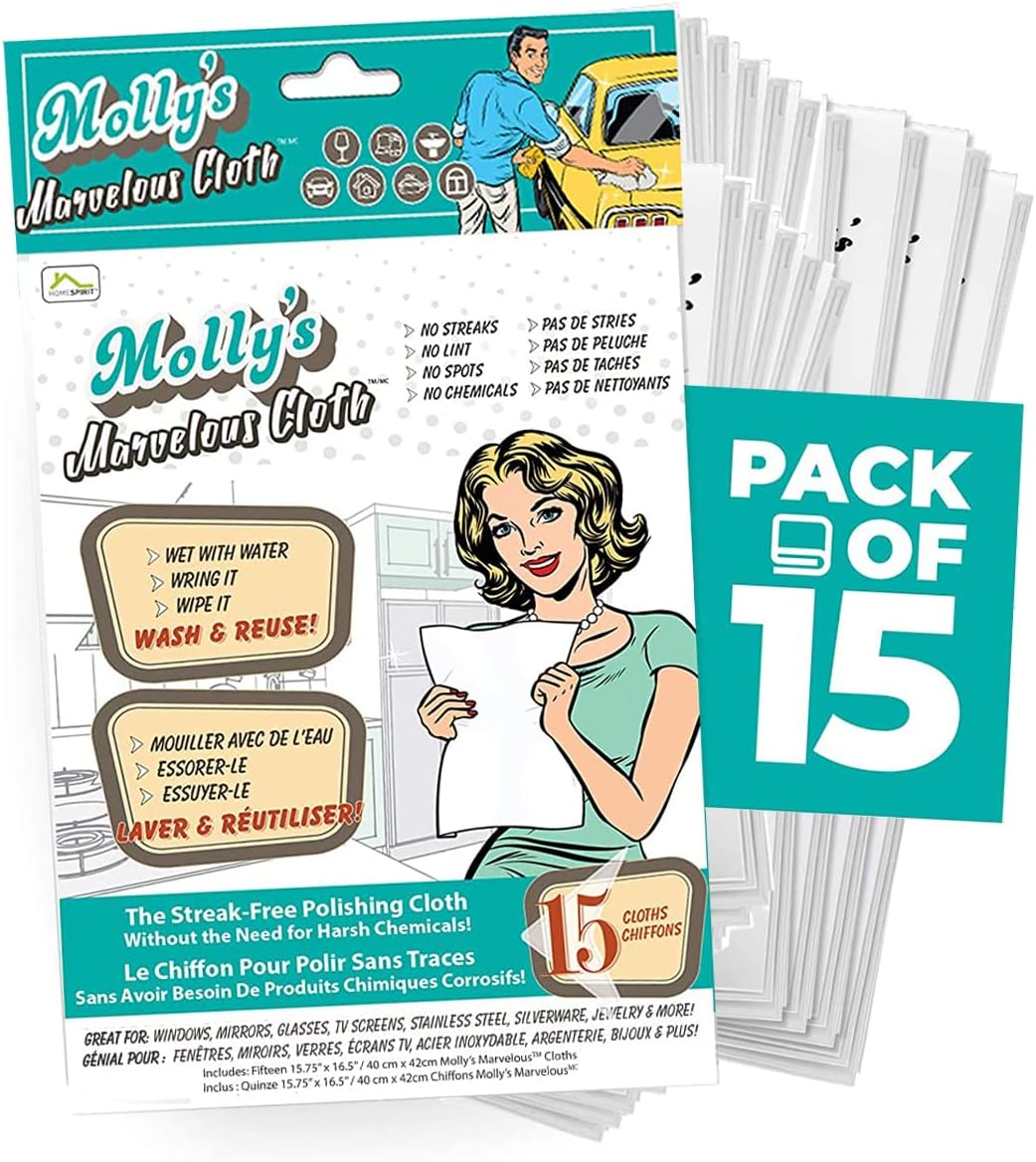 Molly's Marvelous Cloth: Streak-Free Microfiber Cleaning Cloths