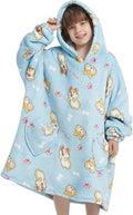 Kids Oversized Sherpa Hoodie Blanket for Maximum Warmth and Fun