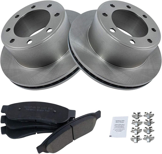 TRQ Rear Brake Pad & Rotor Kit for 2008-2012 Ford F-250