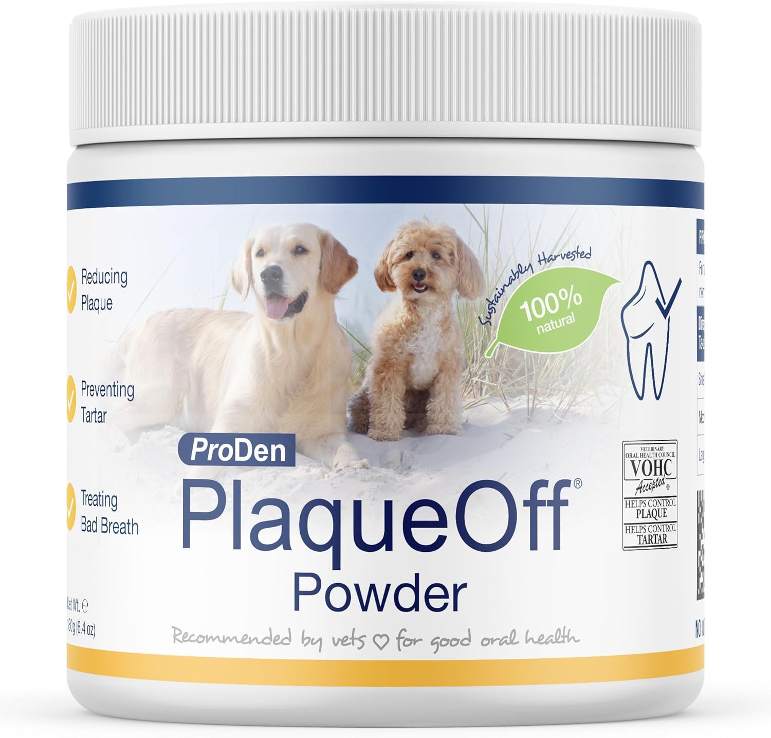 ProDen PlaqueOff Powder for Pets - Natural Breath Freshener