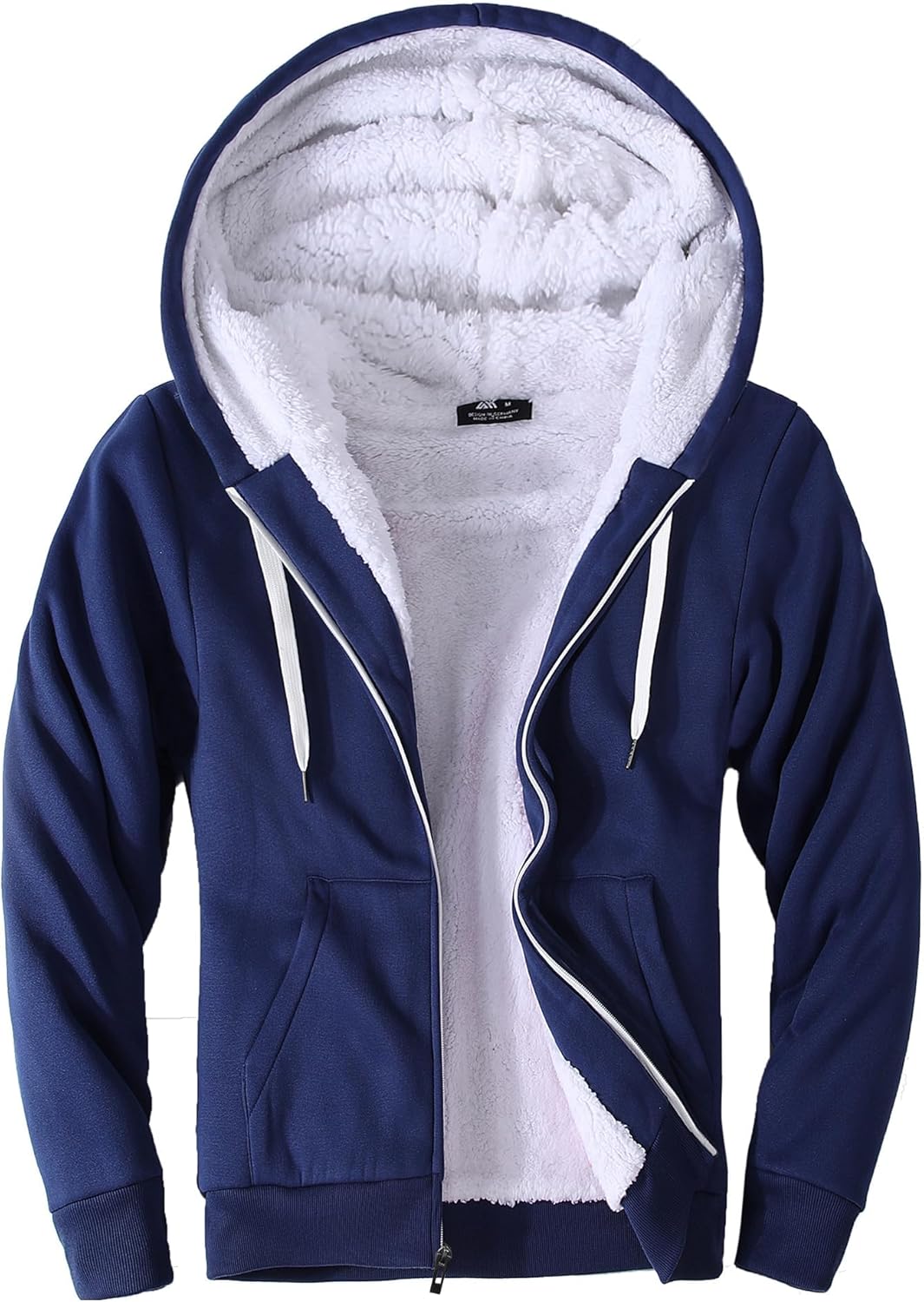 Little Beauty Fleece Hoodies for Men Winter Thick Jackets