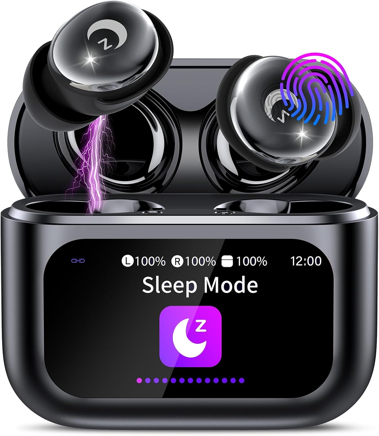 48H Playtime Sleep Earbuds for Side Sleepers - Crystal Clear Sound
