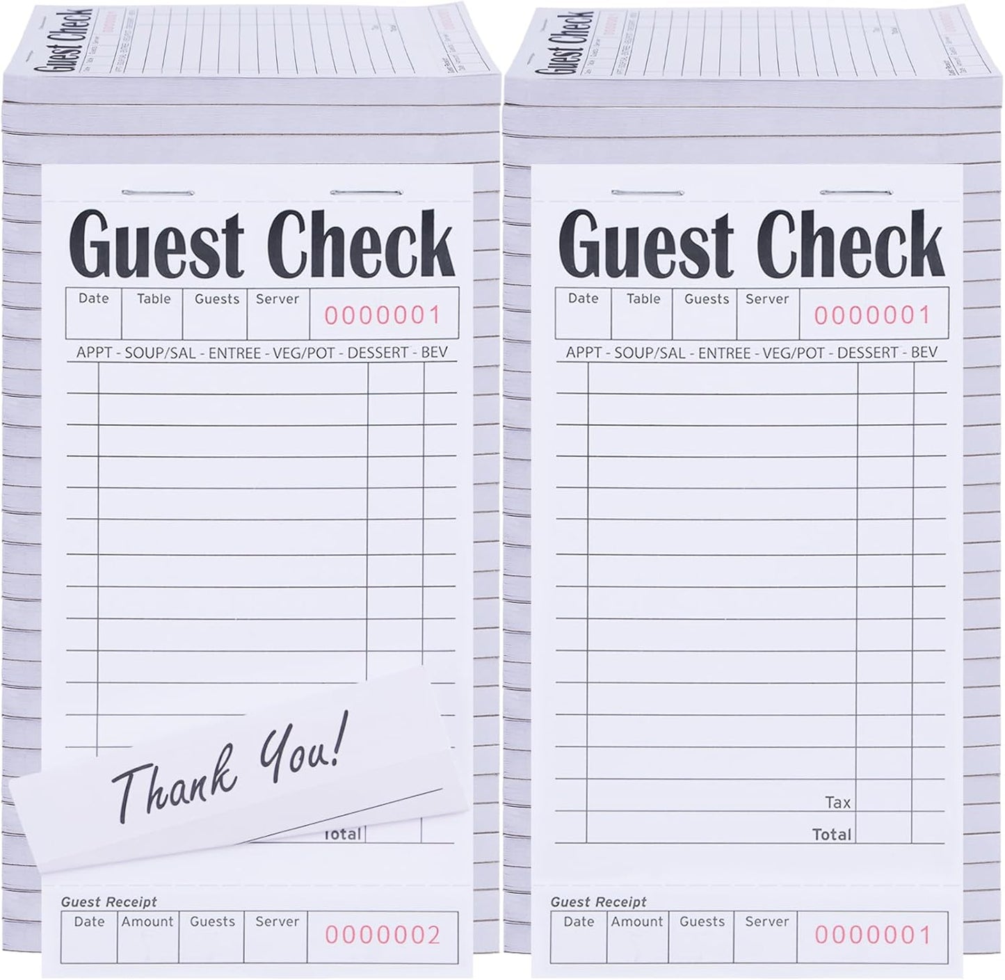 60 Pack Guest Checks Books for Efficient Restaurant Service