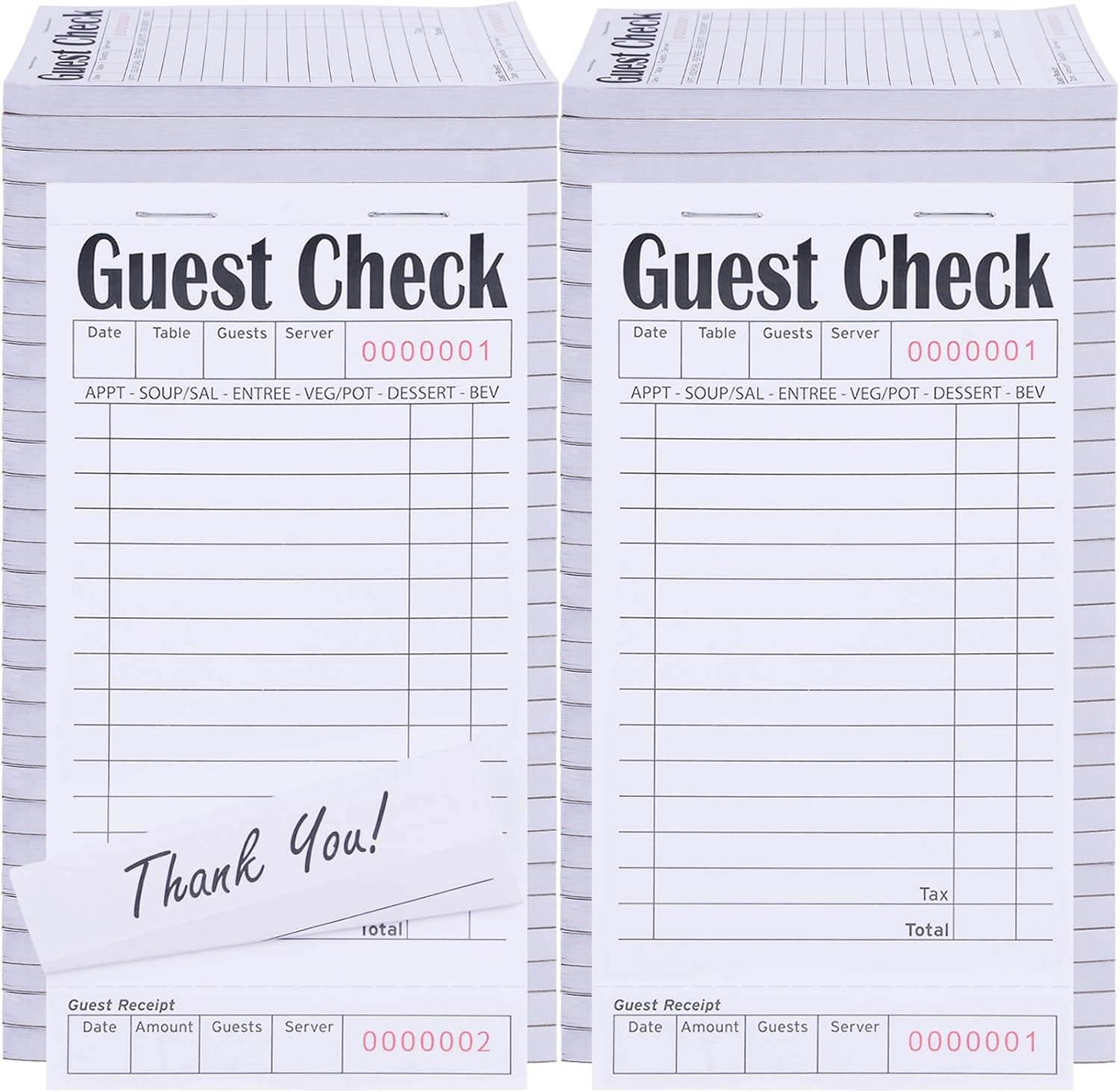 60 Pack Guest Checks Books for Efficient Restaurant Service