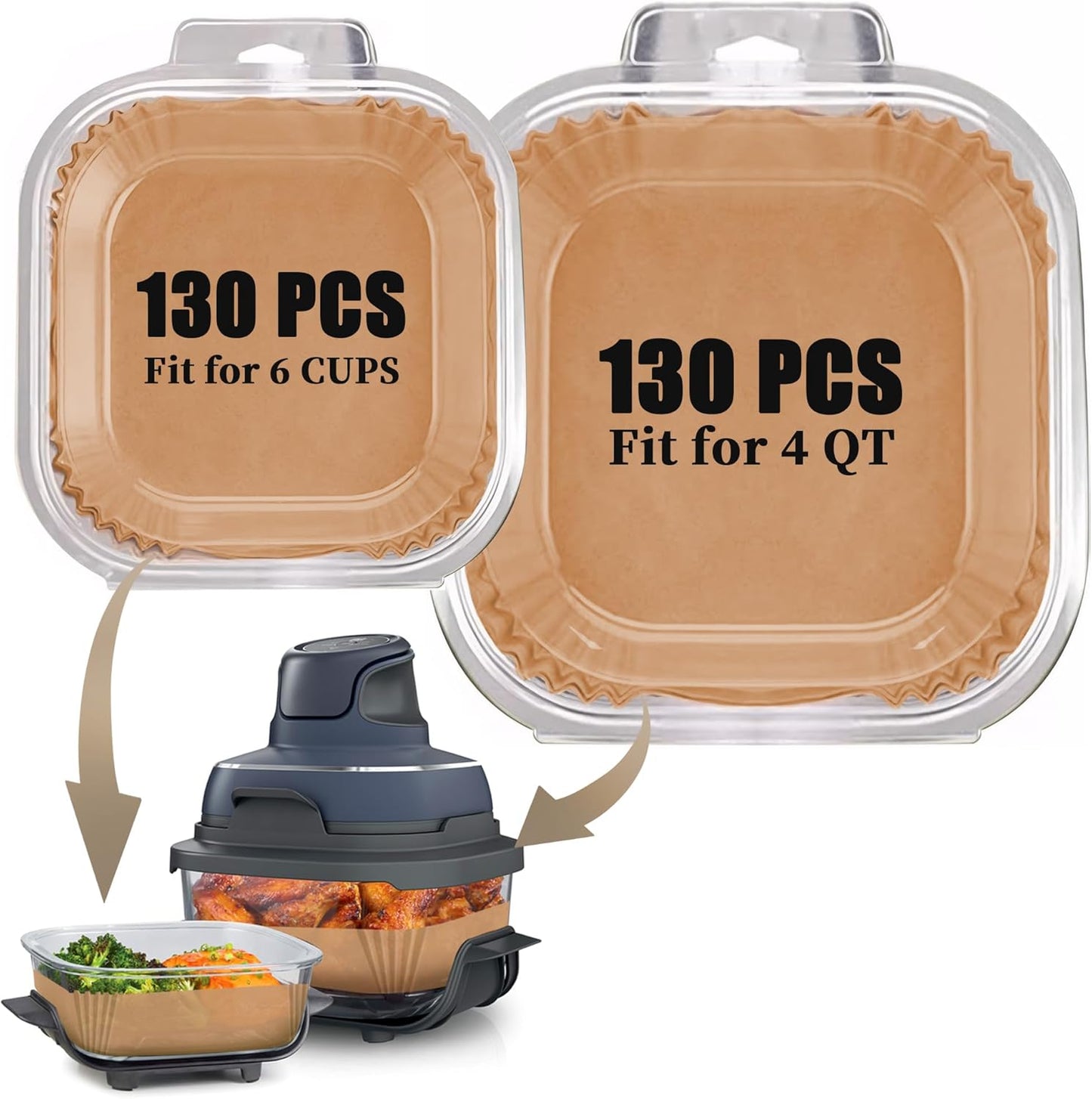 Non-Stick Air Fryer Liners - 260pcs for Ninja Crispi