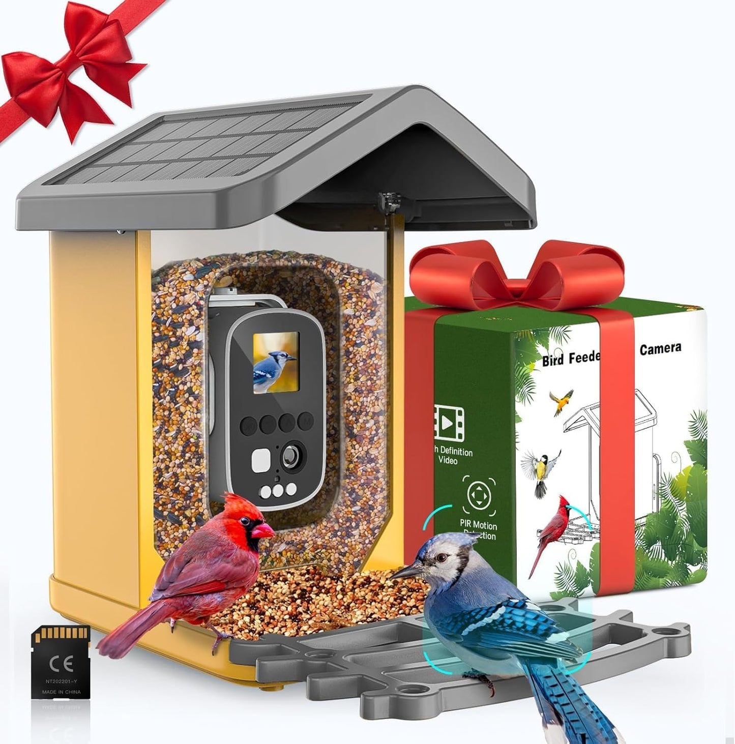 1080P HD Smart Bird Feeder Camera - Captures Amazing Videos!