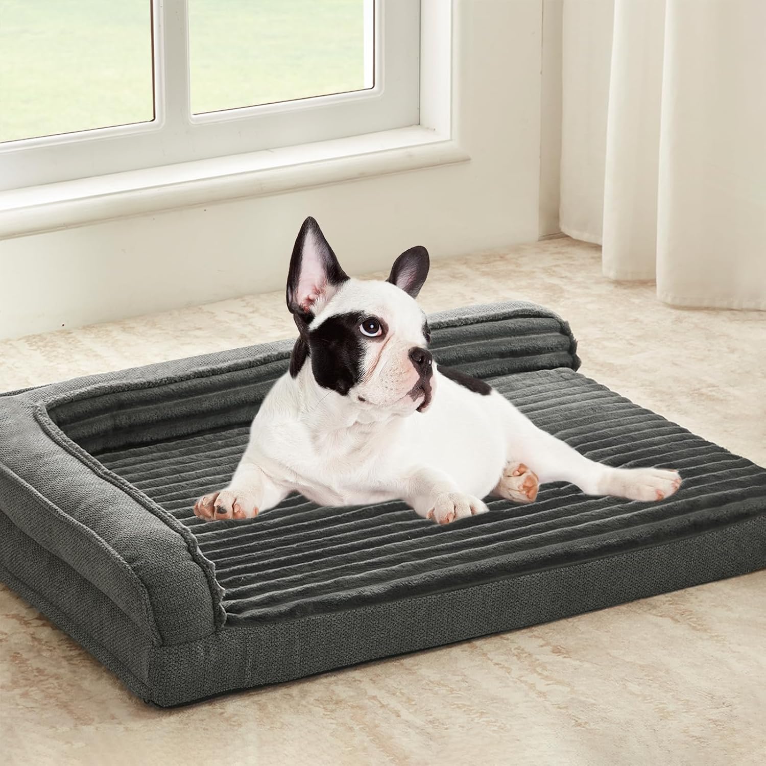 Orthopedic Dog Beds for Small Dogs with Waterproof Foam Support