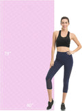 Extra Long 79in x 40in TPE Yoga Mat - 1/2in Thick Comfort