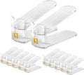 CiBiZi Clear Shoe Slots Organizers 12Pack - Space Saving Shoe Stackers