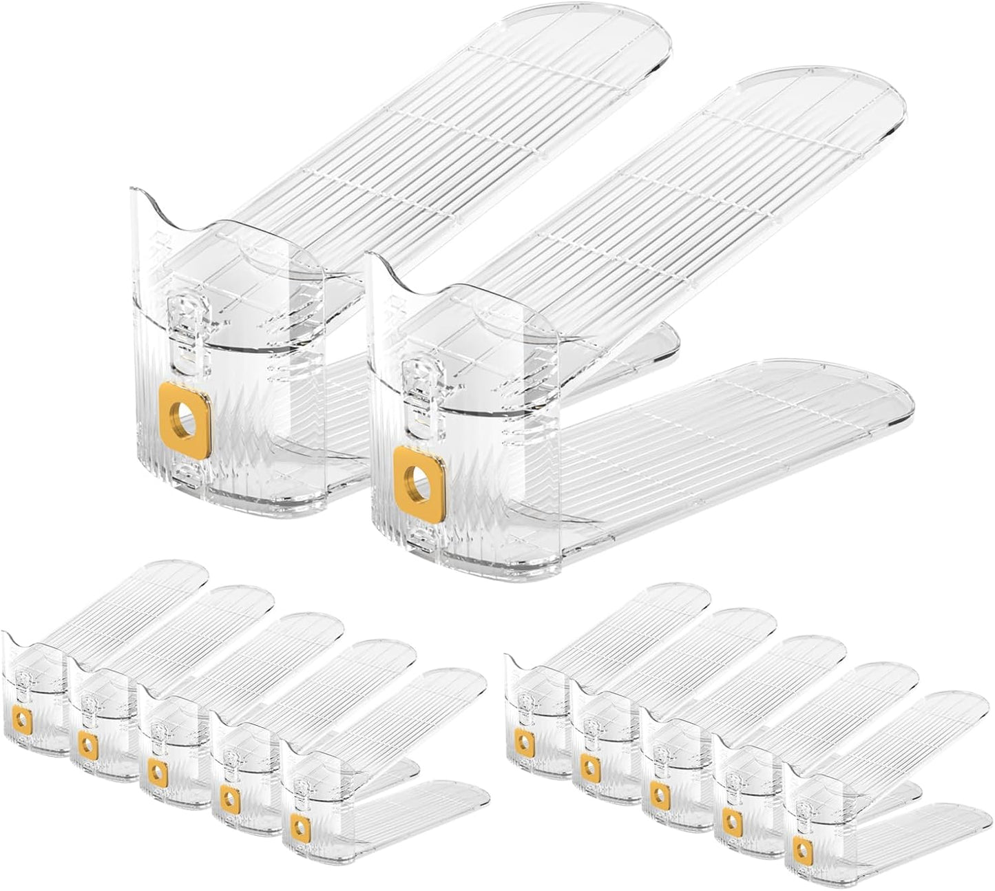 CiBiZi Clear Shoe Slots Organizers for Space Saving Shoe Storage