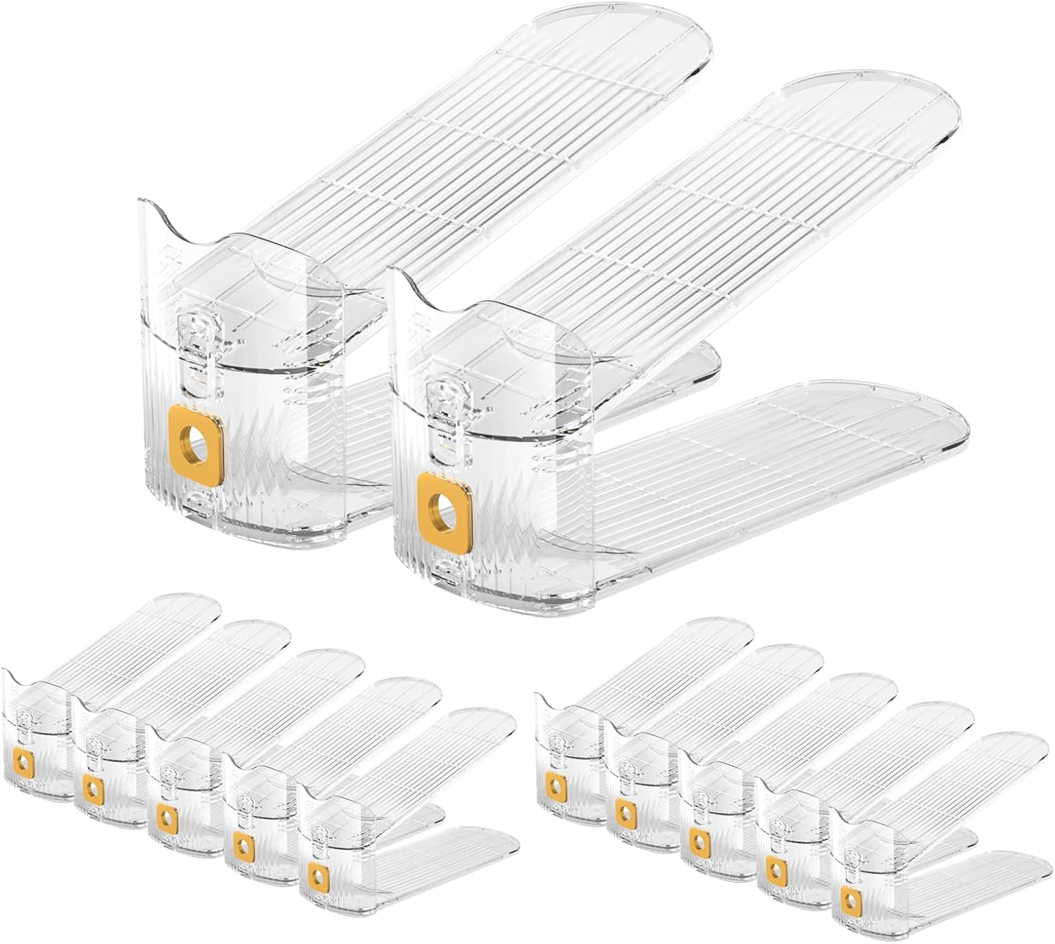 CiBiZi Clear Shoe Slots Organizers for Space Saving Shoe Storage