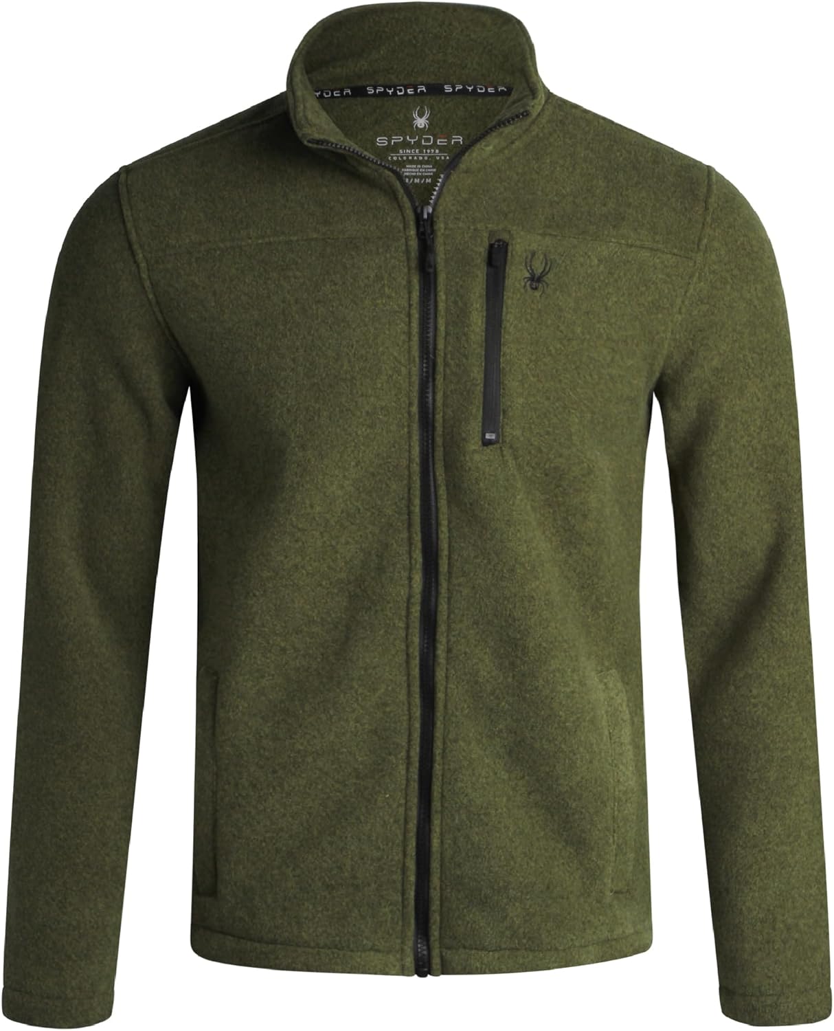 Spyder Mens Fleece Jacket - Warm Sherpa Lined Midweight Zip Up