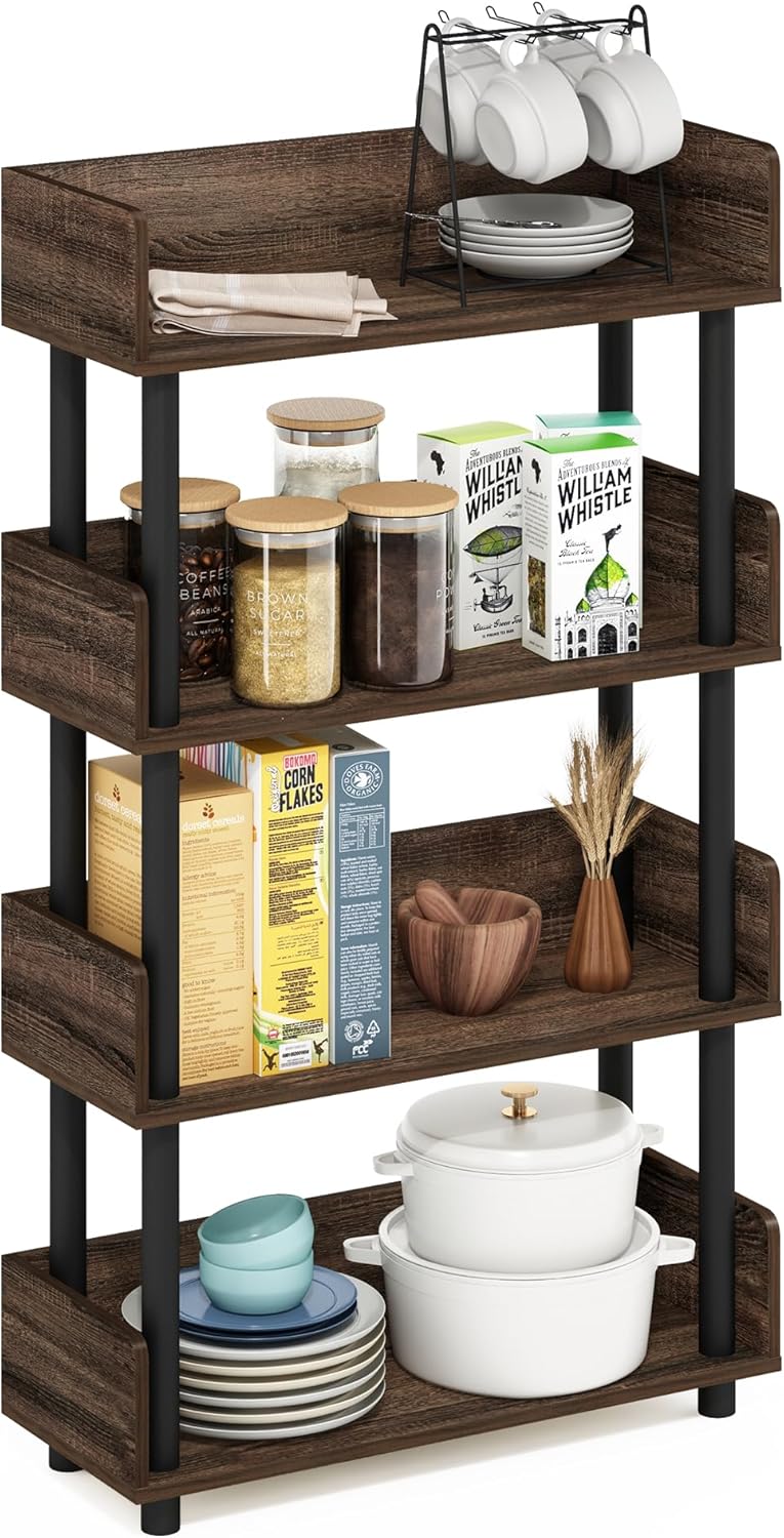 Furinno Turn-N-Tube 4-Tier Display Rack for Home Organization