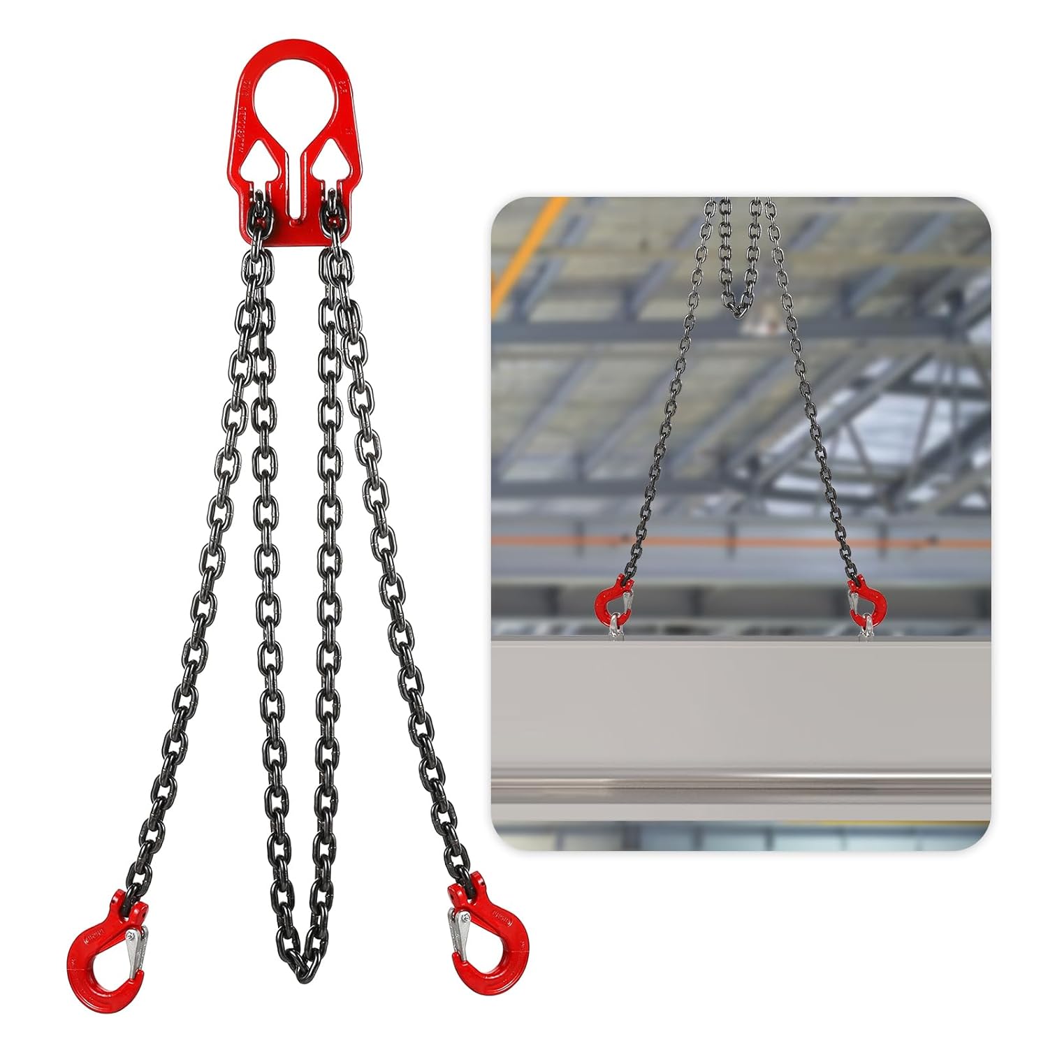 BEAMNOVA Lifting Chains with Adjuster Hooks for Heavy Duty Use