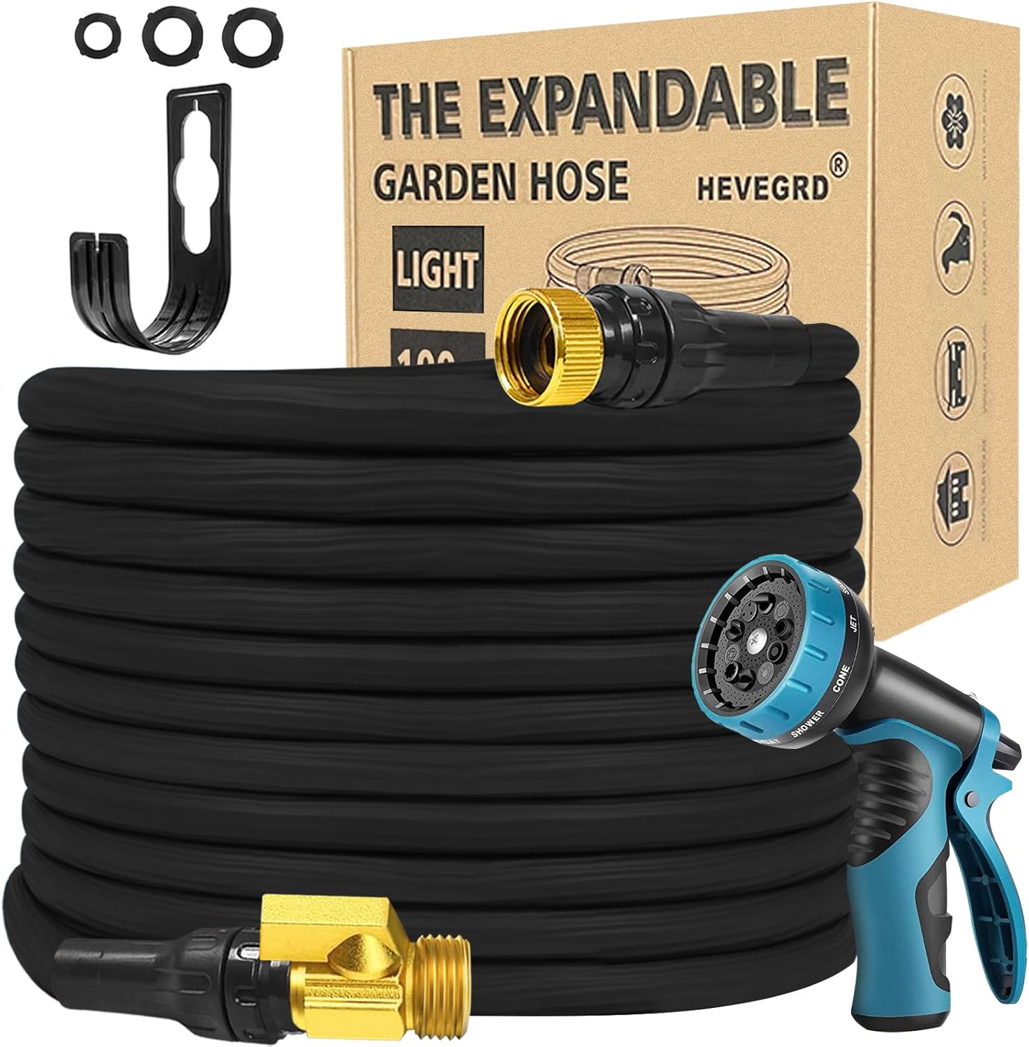 Expandable Garden Hose 100 FT with 60 Layers of Nano Rubber