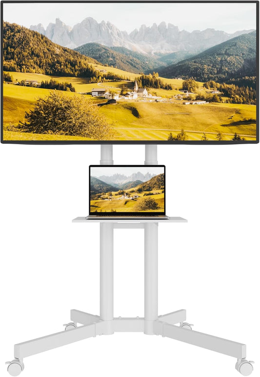 BONTEC Mobile TV Stand with Tilt Function for 32-85 Inch TVs