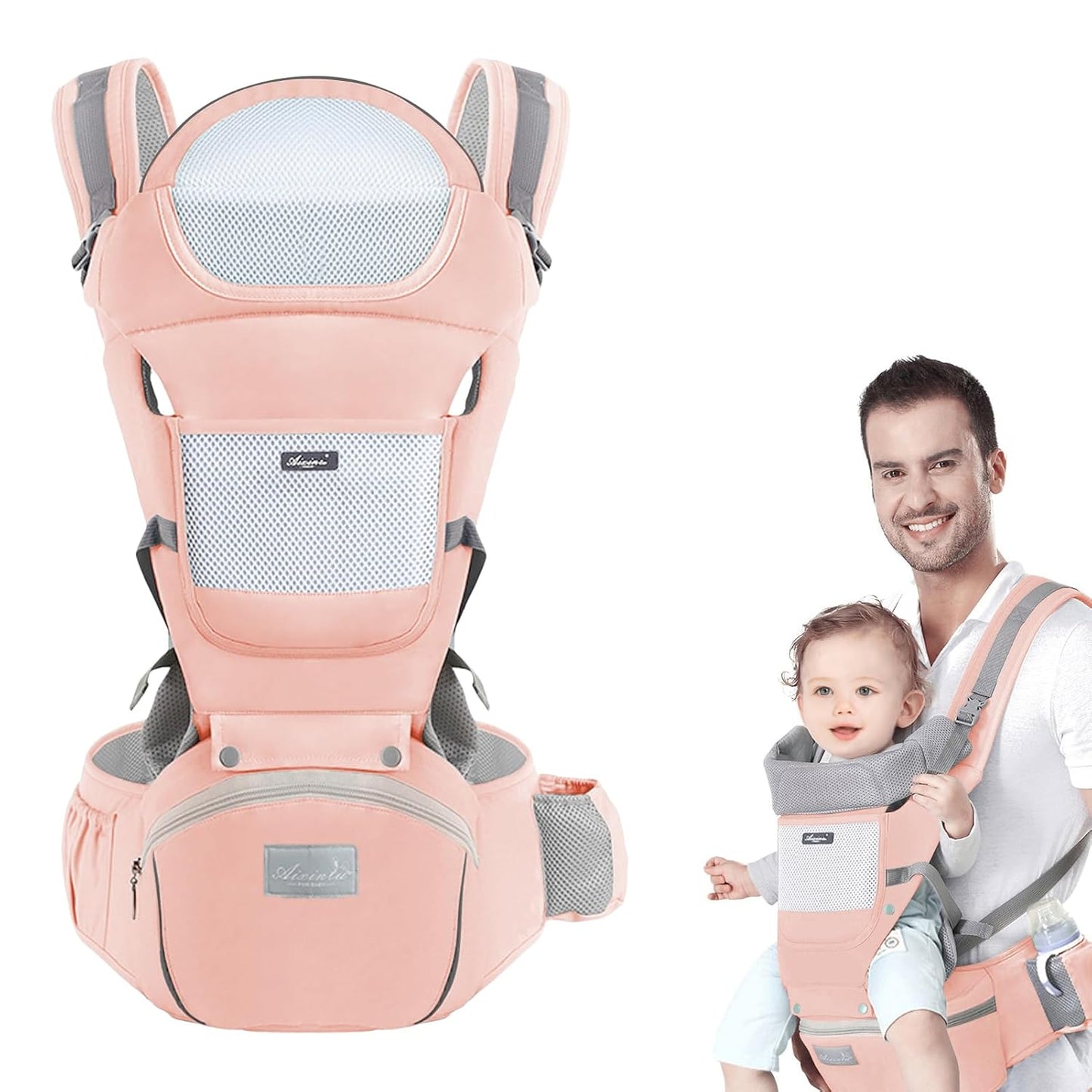 Huifen 9-in-1 Baby Carrier - Hands-Free Comfort!